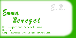 emma merczel business card